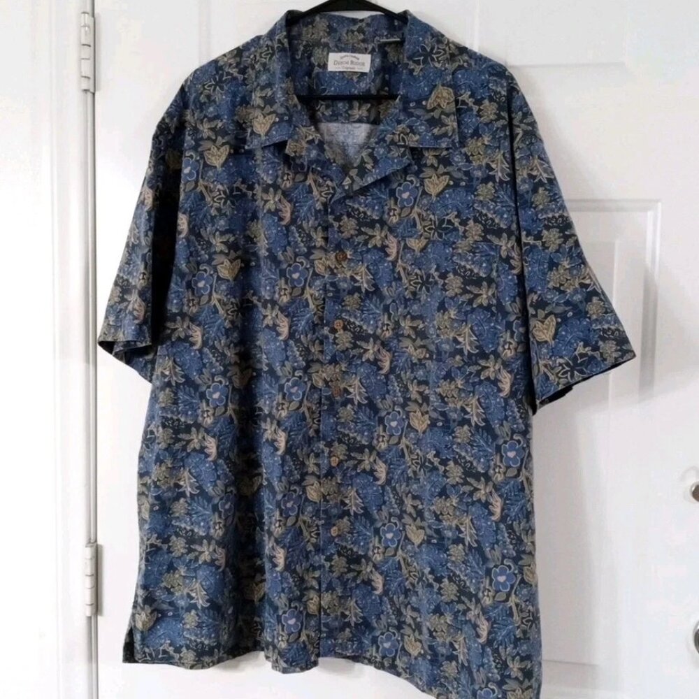 Vintage Denim Ridge Originals Floral Print Button-Up Shirt XXL Casual Hawaiian